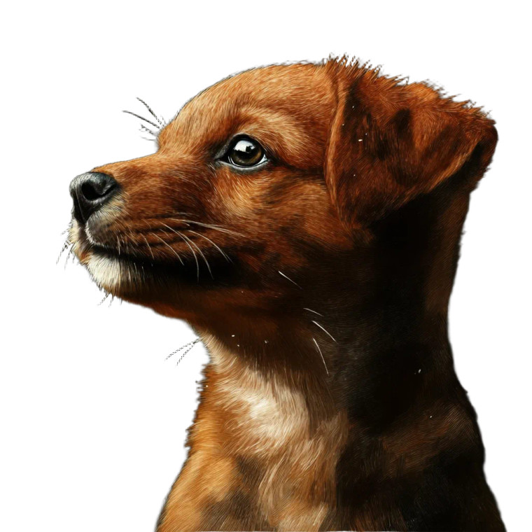 Brown Puppy Vinyl Car Decal Sticker – Waterproof & UV-Resistant 8"