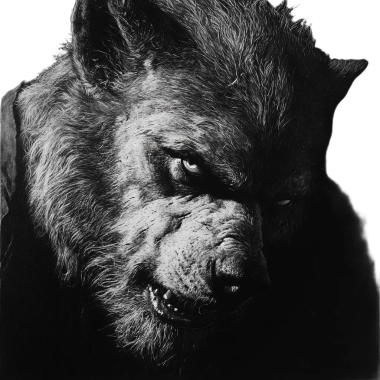 Werewolf Portrait V3 Vinyl Car Decal Sticker – Waterproof & UV-Resistant 8"