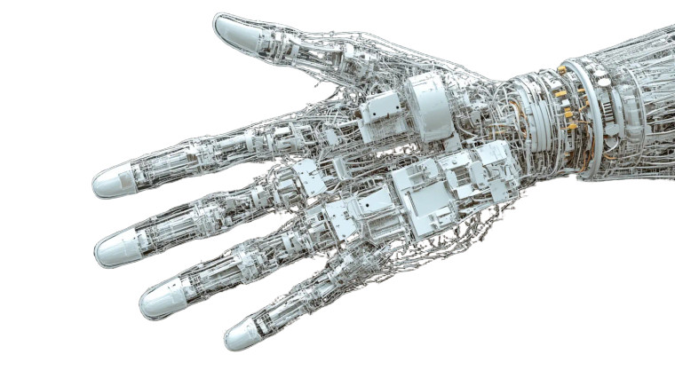 Robotic Palm Diagram Vinyl Car Decal Sticker – Waterproof & UV-Resistant 8"