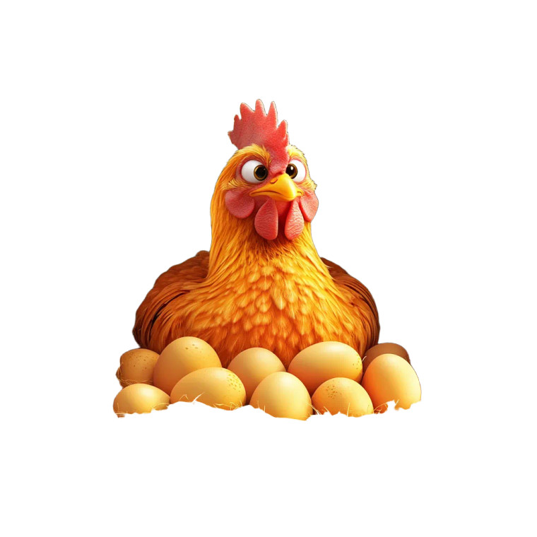 Cartoon Hen Coop Vinyl Car Decal Sticker – Waterproof & UV-Resistant 8"