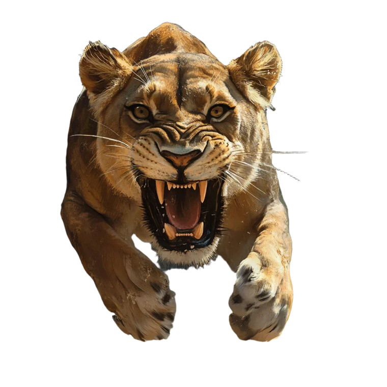 Battle Lioness Vinyl Car Decal Sticker – Waterproof & UV-Resistant 8"