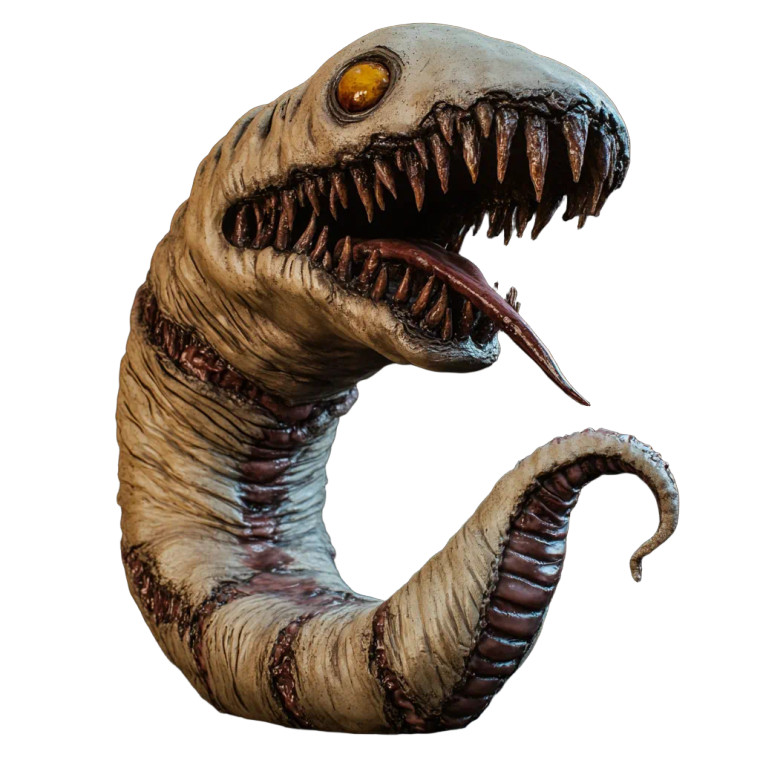 Creepy Sandworm Vinyl Car Decal Sticker – Waterproof & UV-Resistant 8"
