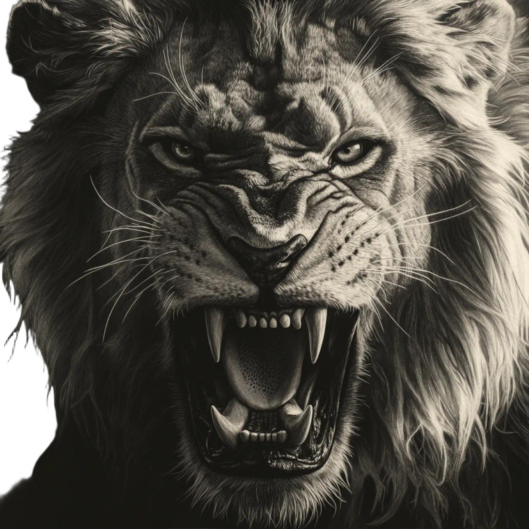 Roaring Lion V12 Vinyl Car Decal Sticker – Waterproof & UV-Resistant 8"