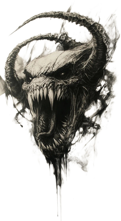 Evil Creatures Tattoo Vinyl Car Decal Sticker – Waterproof & UV-Resistant 8"