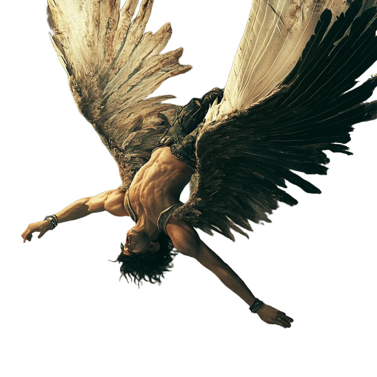 Fallen Angel Warrior V7 Vinyl Car Decal Sticker – Waterproof & UV-Resistant 8"