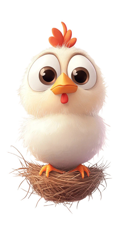 Uncomfortable Chicken Vinyl Car Decal Sticker – Waterproof & UV-Resistant 8"