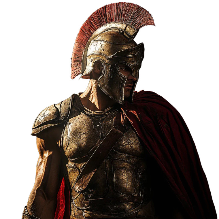 Ancient Spartan Soldier V2 Vinyl Car Decal Sticker – Waterproof & UV-Resistant 8"