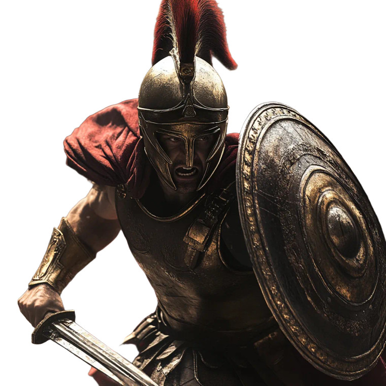 Spartan Soldier Battle Vinyl Car Decal Sticker – Waterproof & UV-Resistant 8"