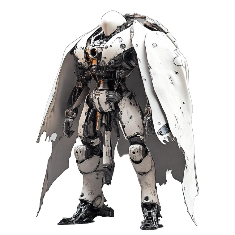 Mecha Soldier Vinyl Car Decal Sticker – Waterproof & UV-Resistant 8"