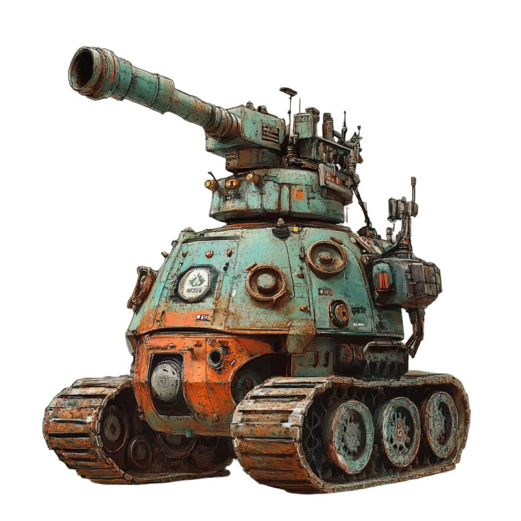 Robo Tank Vinyl Car Decal Sticker – Waterproof & UV-Resistant 8"