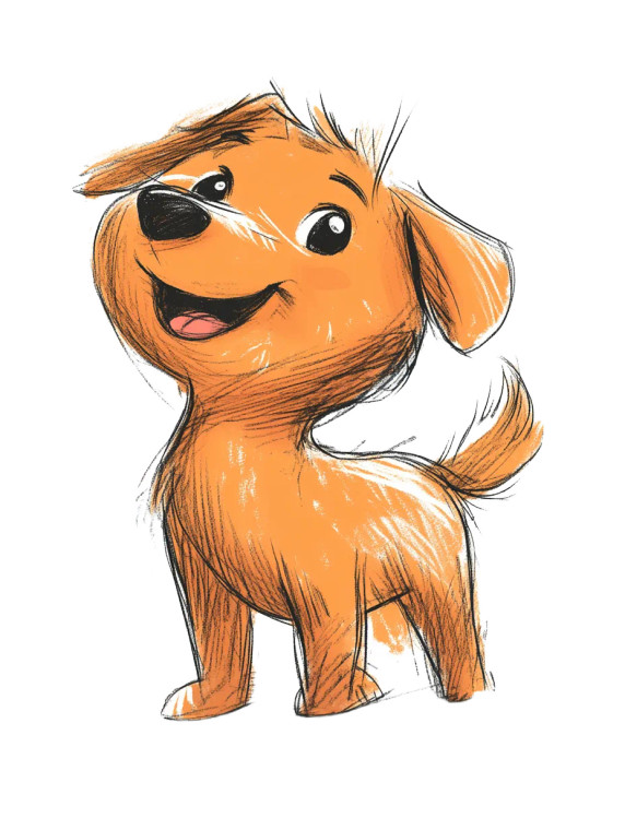 Cute Puppy Drawing Vinyl Car Decal Sticker – Waterproof & UV-Resistant 8"