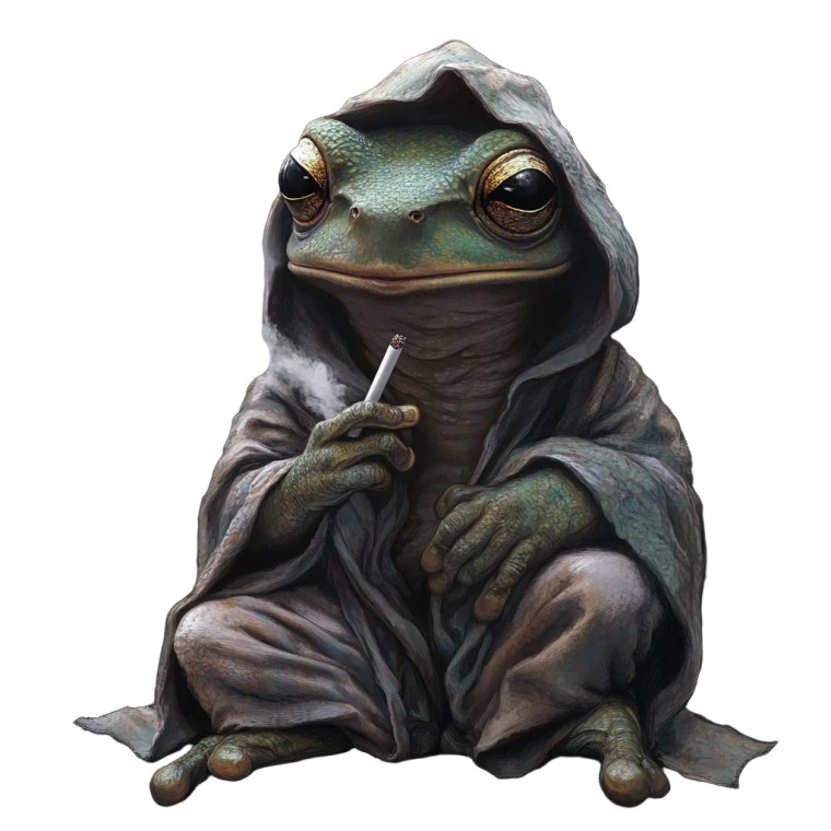 Baby Mage Frog Vinyl Car Decal Sticker – Waterproof & UV-Resistant 8"