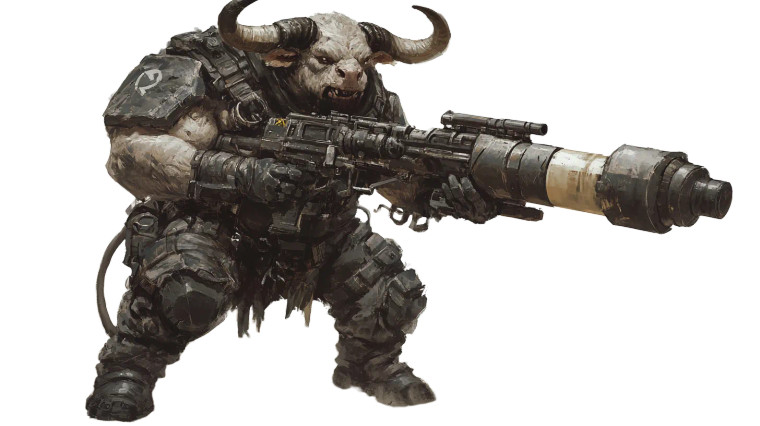 Tactical Minotaur Warrior Vinyl Car Decal Sticker – Waterproof & UV-Resistant 8"