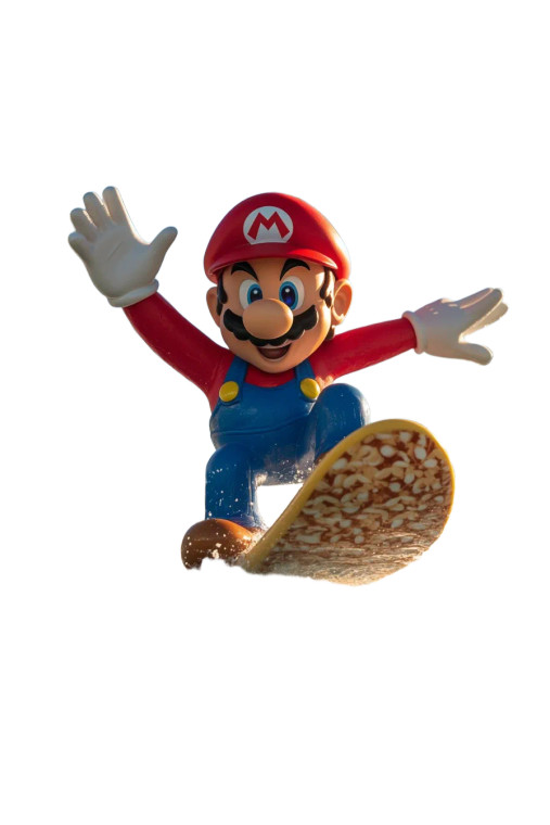 Surfing Mario Vinyl Car Decal Sticker – Waterproof & UV-Resistant 8"