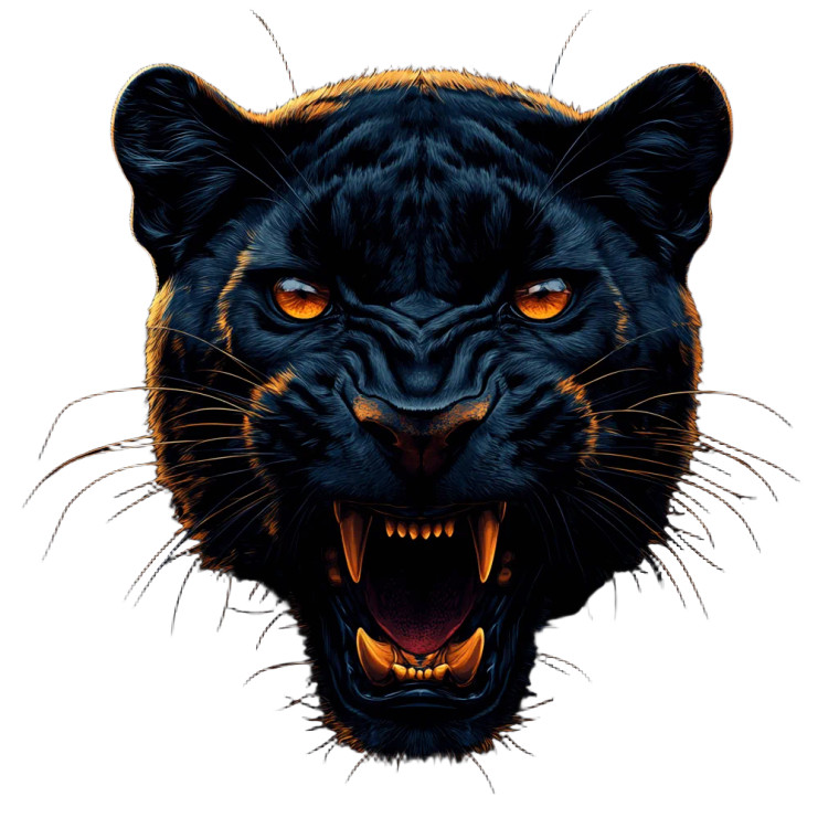 Angry Panther Face Vinyl Car Decal Sticker – Waterproof & UV-Resistant 8"