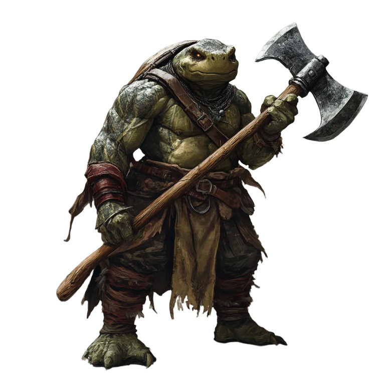 Tortle Barbarian V2 Vinyl Car Decal Sticker – Waterproof & UV-Resistant 
