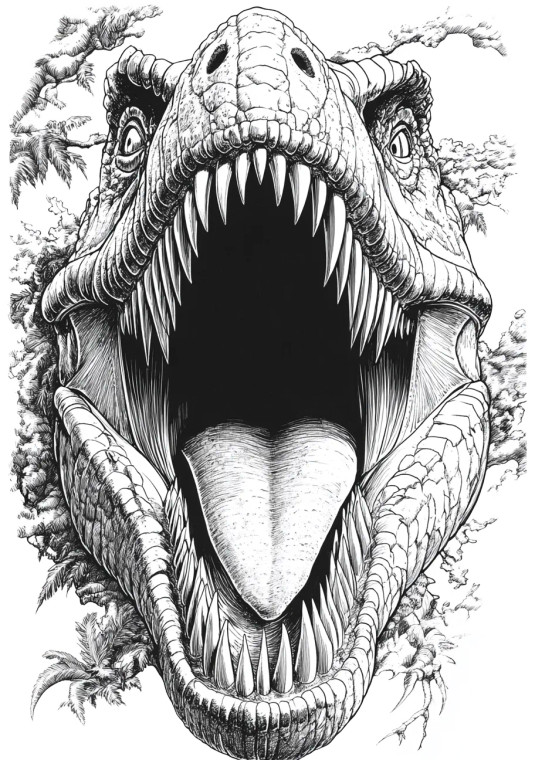 T-Rex Mouth View V2 Vinyl Car Decal Sticker – Waterproof & UV-Resistant 8"