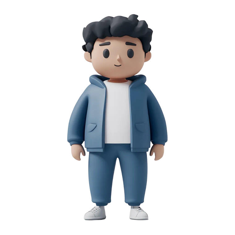 Minimalist 3D Figure Vinyl Car Decal Sticker – Waterproof & UV-Resistant 8"