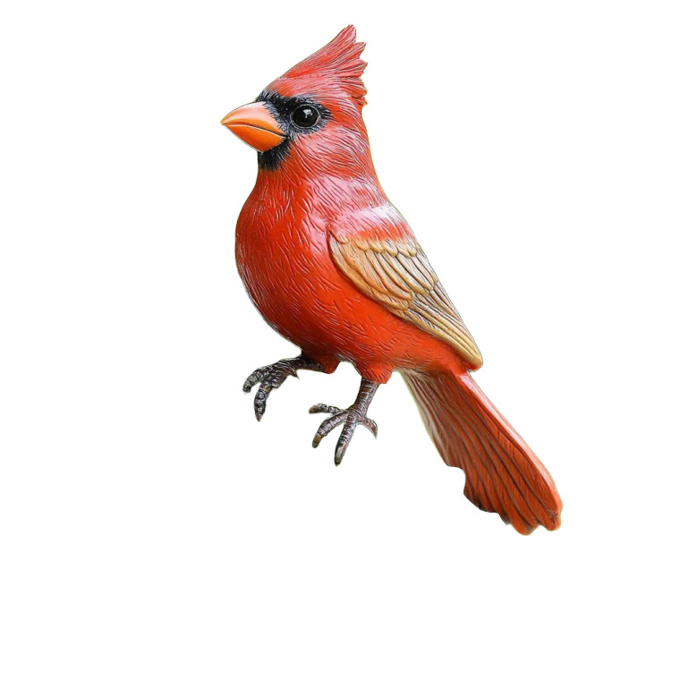 Solar Cardinal Figurine Vinyl Car Decal Sticker – Waterproof & UV-Resistant 8"