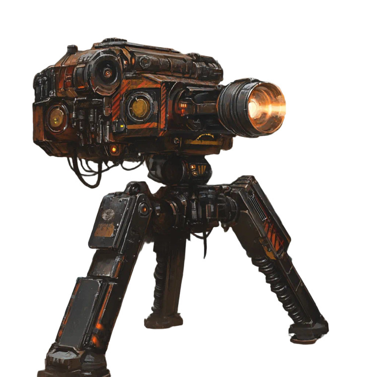 Automatic Turret Vinyl Car Decal Sticker – Waterproof & UV-Resistant 8"