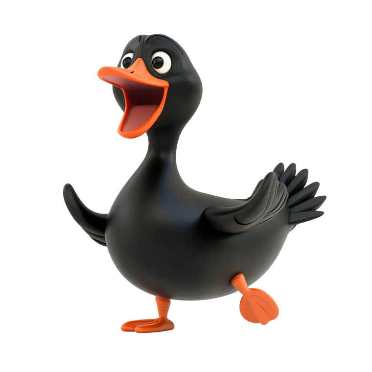 Screaming Toy Goose Vinyl Car Decal Sticker – Waterproof & UV-Resistant 8"