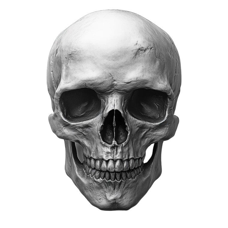 3D Skull Portrait Vinyl Car Decal Sticker – Waterproof & UV-Resistant 8"