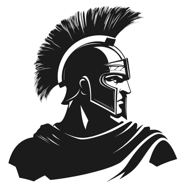 Spartan Silhouette V2 Vinyl Car Decal Sticker – Waterproof & UV-Resistant 8"