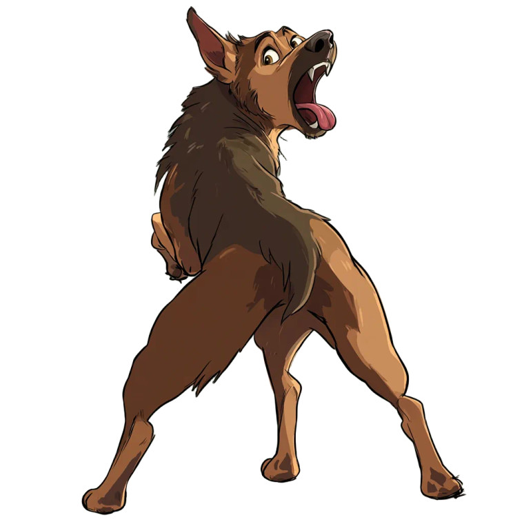 Hyperanime Dog Licking Vinyl Car Decal Sticker – Waterproof & UV-Resistant 8"