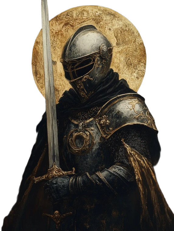 Renaissance Knight Vinyl Car Decal Sticker – Waterproof & UV-Resistant 8"