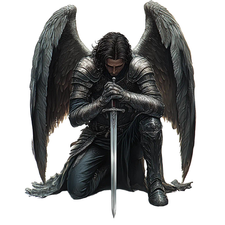 Archangel Tattoo Design Vinyl Car Decal Sticker – Waterproof & UV-Resistant 8"