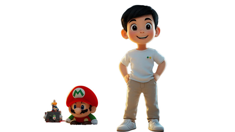 3D Cartoon Boy V6 Vinyl Car Decal Sticker – Waterproof & UV-Resistant 8"