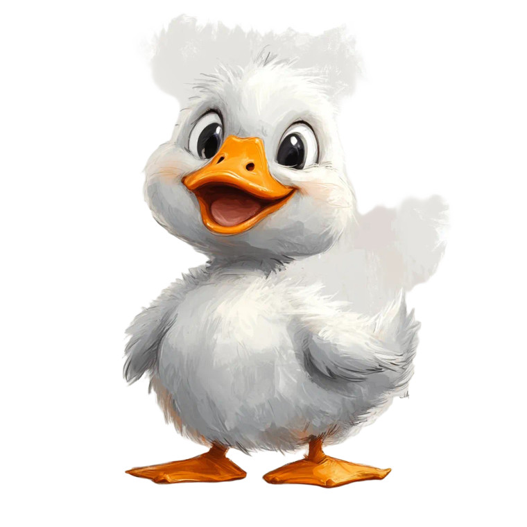 Cute Hopeful Goose Vinyl Car Decal Sticker – Waterproof & UV-Resistant 8"