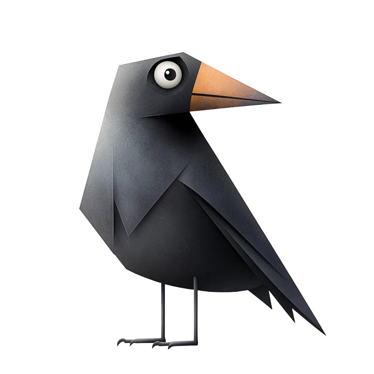 Cartoon Crow Vinyl Car Decal Sticker – Waterproof & UV-Resistant 8"