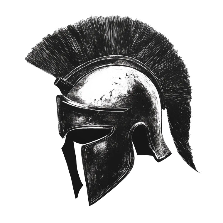 Spartan Helmet V3 Vinyl Car Decal Sticker – Waterproof & UV-Resistant 8"