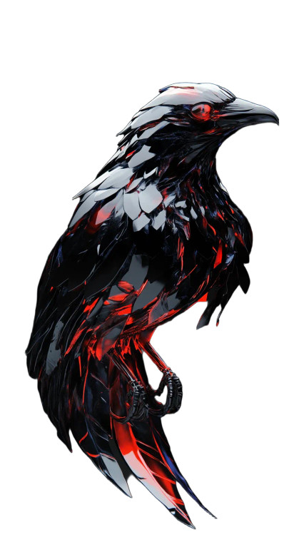 Obsidianis Raven Vinyl Car Decal Sticker – Waterproof & UV-Resistant 8"