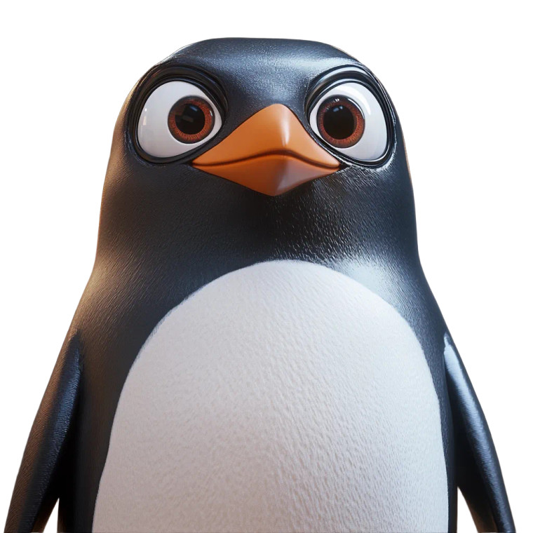 Pixar Penguin Avatar Vinyl Car Decal Sticker – Waterproof & UV-Resistant 8"