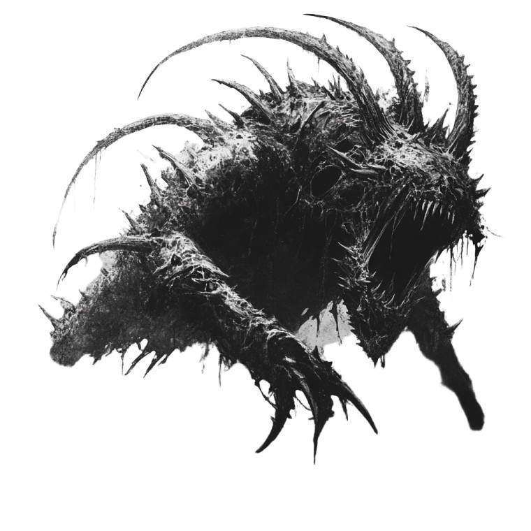 Terrifying Thorned Beast Vinyl Car Decal Sticker – Waterproof & UV-Resistant 8"