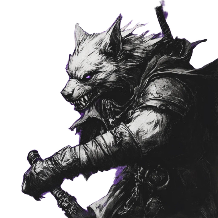 Feral Gnoll Drawing Vinyl Car Decal Sticker – Waterproof & UV-Resistant 8"