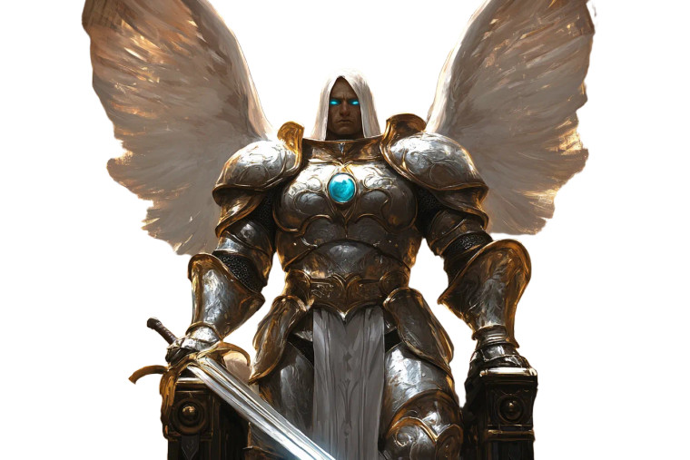 Stained Glass Paladin Vinyl Car Decal Sticker – Waterproof & UV-Resistant 8"