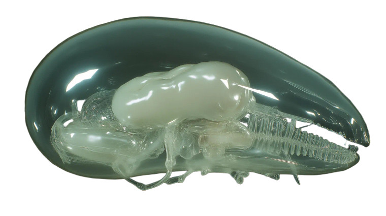 Alien Predator Anatomy Vinyl Car Decal Sticker – Waterproof & UV-Resistant 8"