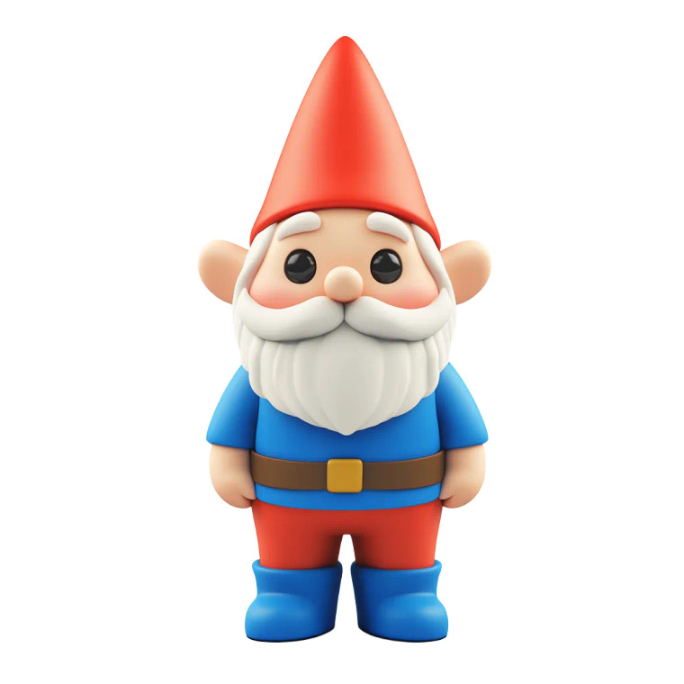 Adorable Garden Gnome Vinyl Car Decal Sticker – Waterproof & UV-Resistant 8"