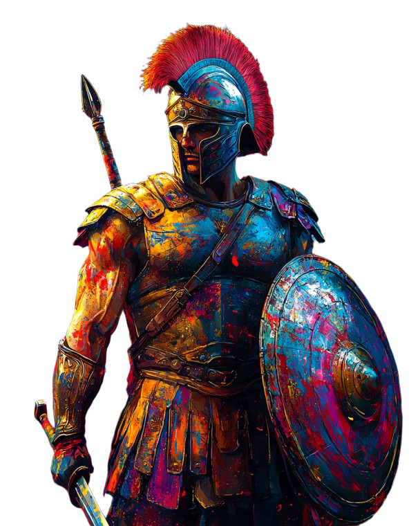 Spartan Soldier Art Vinyl Car Decal Sticker – Waterproof & UV-Resistant 8"