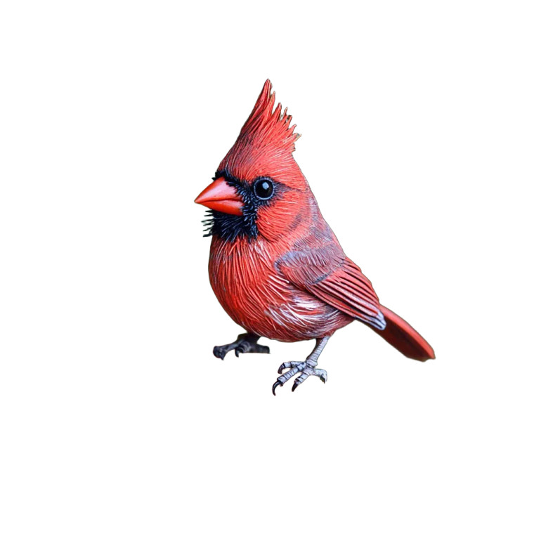 Male Northern Cardinal Vinyl Car Decal Sticker – Waterproof & UV-Resistant 8"