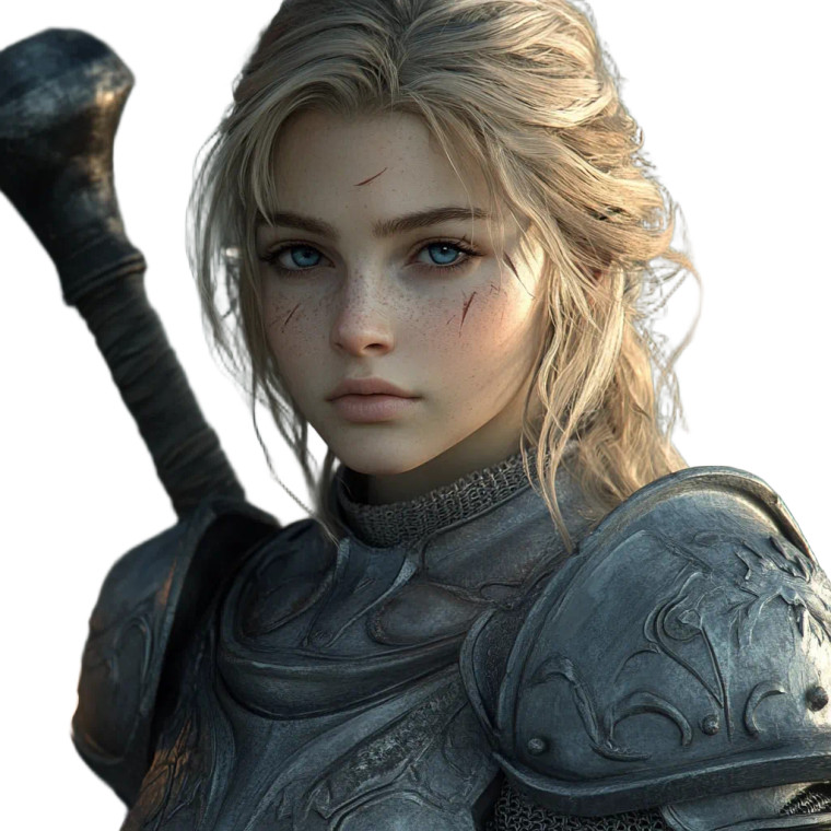 Blonde Arcane Paladin Vinyl Car Decal Sticker – Waterproof & UV-Resistant 8"