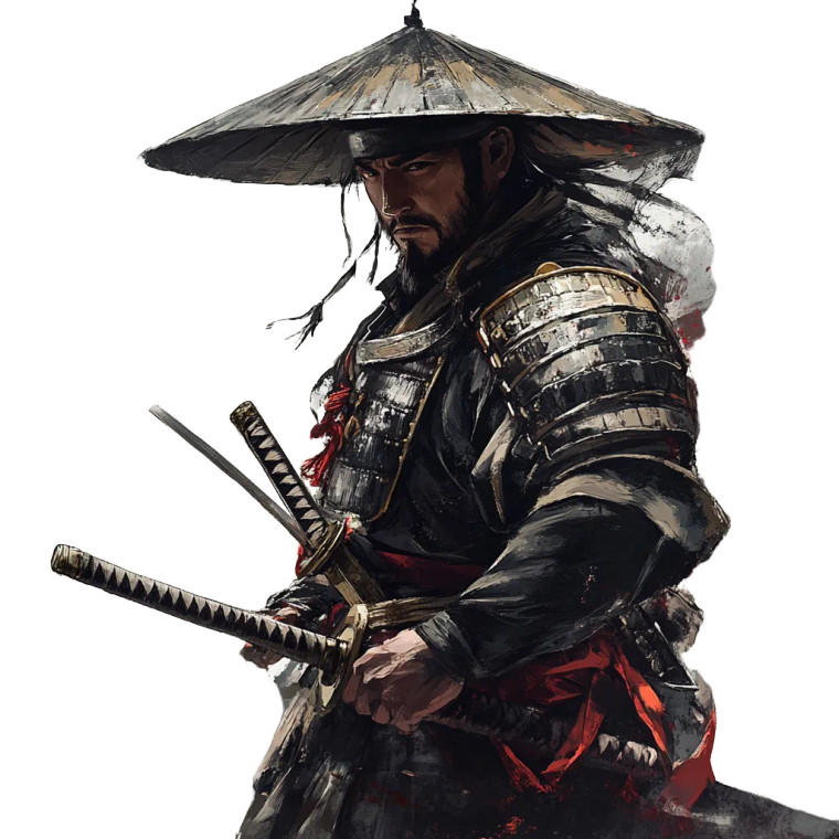 Samurai Warrior V38 Vinyl Car Decal Sticker – Waterproof & UV-Resistant 8"