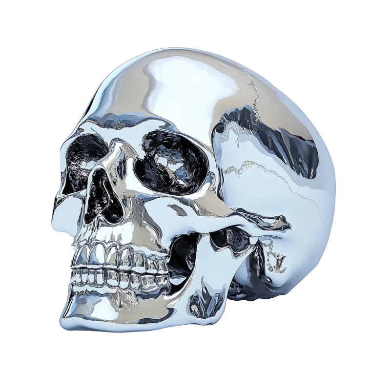 Hyper-Realistic Skull V3 Vinyl Car Decal Sticker – Waterproof & UV-Resistant 8"