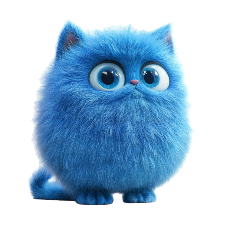 Cute Blue Monster V2 Vinyl Car Decal Sticker – Waterproof & UV-Resistant 8"