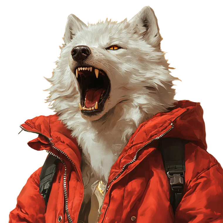 Angry Wolf Tracksuit Vinyl Car Decal Sticker – Waterproof & UV-Resistant 8"