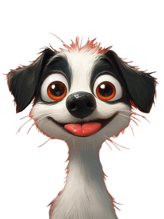 Cartoon Dog V17 Vinyl Car Decal Sticker – Waterproof & UV-Resistant 8"