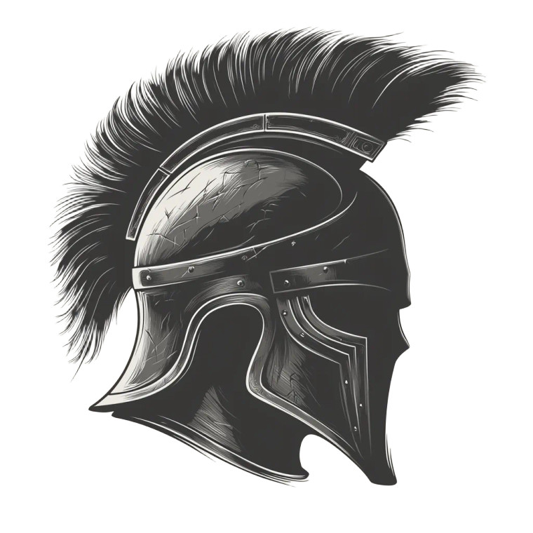 Ancient Helmet Logo V3 Vinyl Car Decal Sticker – Waterproof & UV-Resistant 8"